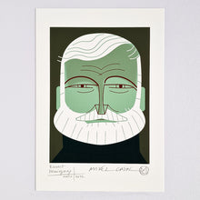 Cargar imagen en el visor de la galería, Ilustración "Ernest Hemingway" de Mikel Casal
