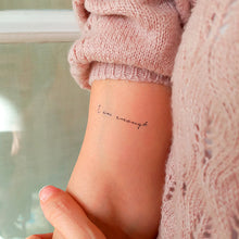 Cargar imagen en el visor de la galería, Tatuaje temporal I am enough