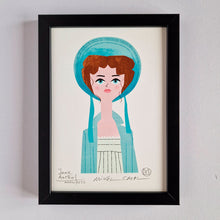 Cargar imagen en el visor de la galería, Ilustración "Jane Austen" de Mikel Casal
