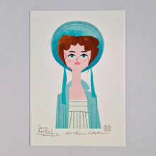 Cargar imagen en el visor de la galería, Ilustración "Jane Austen" de Mikel Casal