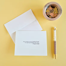 Cargar imagen en el visor de la galería, Tarjeta "I am never not thinking about you" - Virginia Woolf