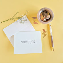 Cargar imagen en el visor de la galería, Tarjeta "I am never not thinking about you" - Virginia Woolf