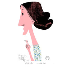 Cargar imagen en el visor de la galería, Ilustración "Virginia Woolf" de Mikel Casal