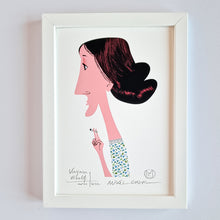 Cargar imagen en el visor de la galería, Ilustración "Virginia Woolf" de Mikel Casal