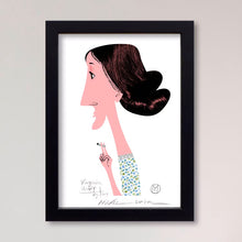 Cargar imagen en el visor de la galería, Ilustración "Virginia Woolf" de Mikel Casal