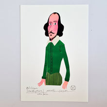 Cargar imagen en el visor de la galería, Ilustración "William Shakespeare" de Mikel Casal