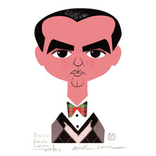 Cargar imagen en el visor de la galería, Ilustración de Federico García Lorca firmada por el ilustrador Mikel Casal
