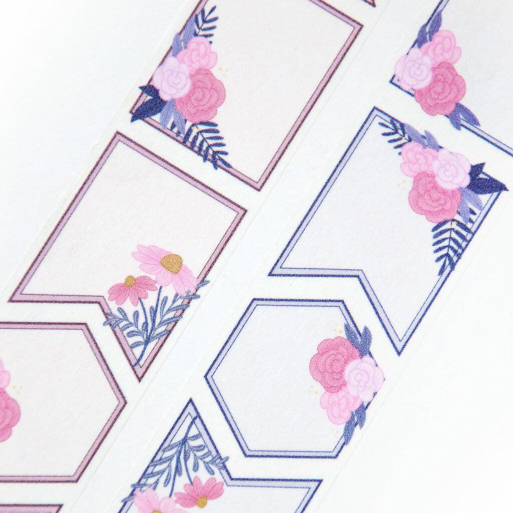Washi tape Floral Labels